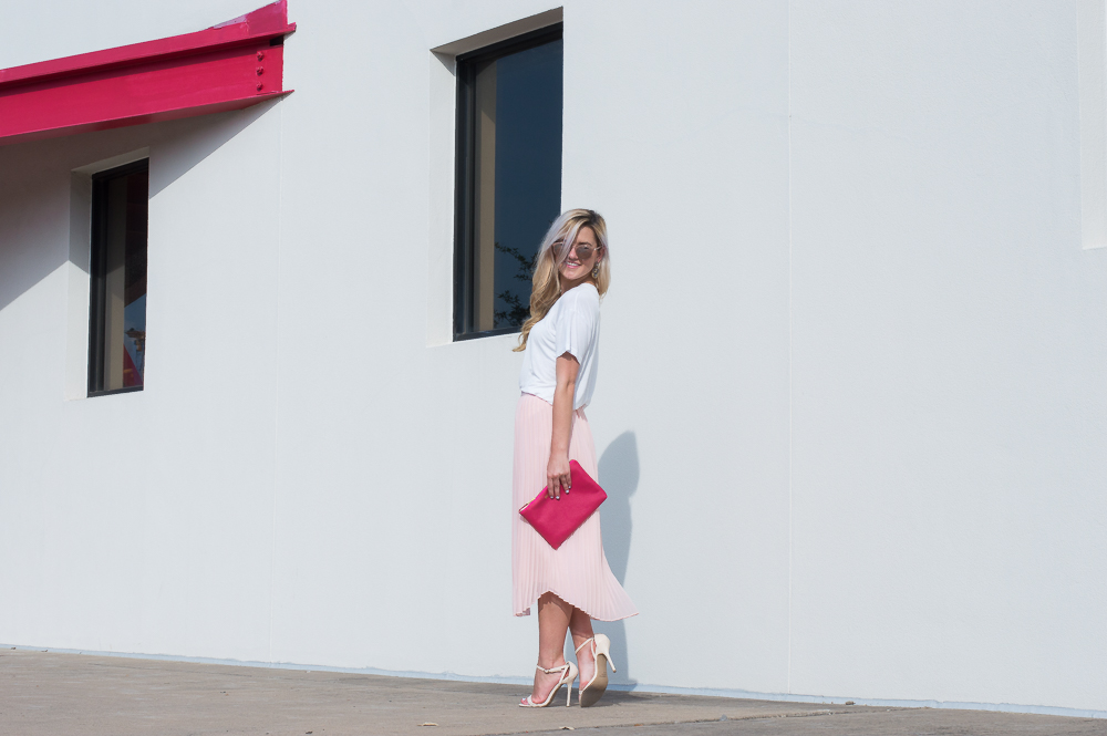 blush pleated skirt-9