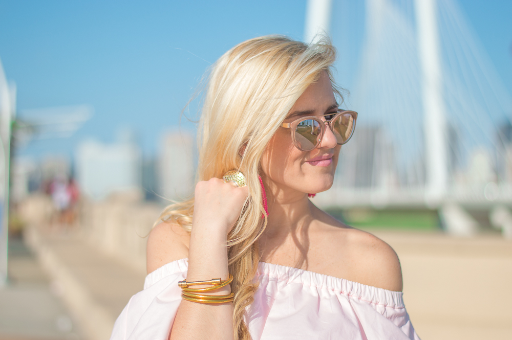 topshop pink off the shoulder top-18