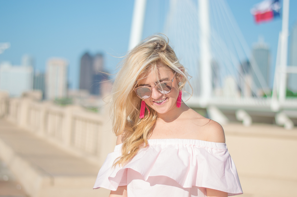 topshop pink off the shoulder top-19