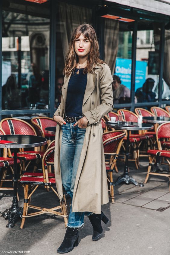 velvet boots trend trench coat