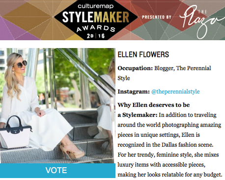 Vote For Me As The Next CultureMap Stylemaker