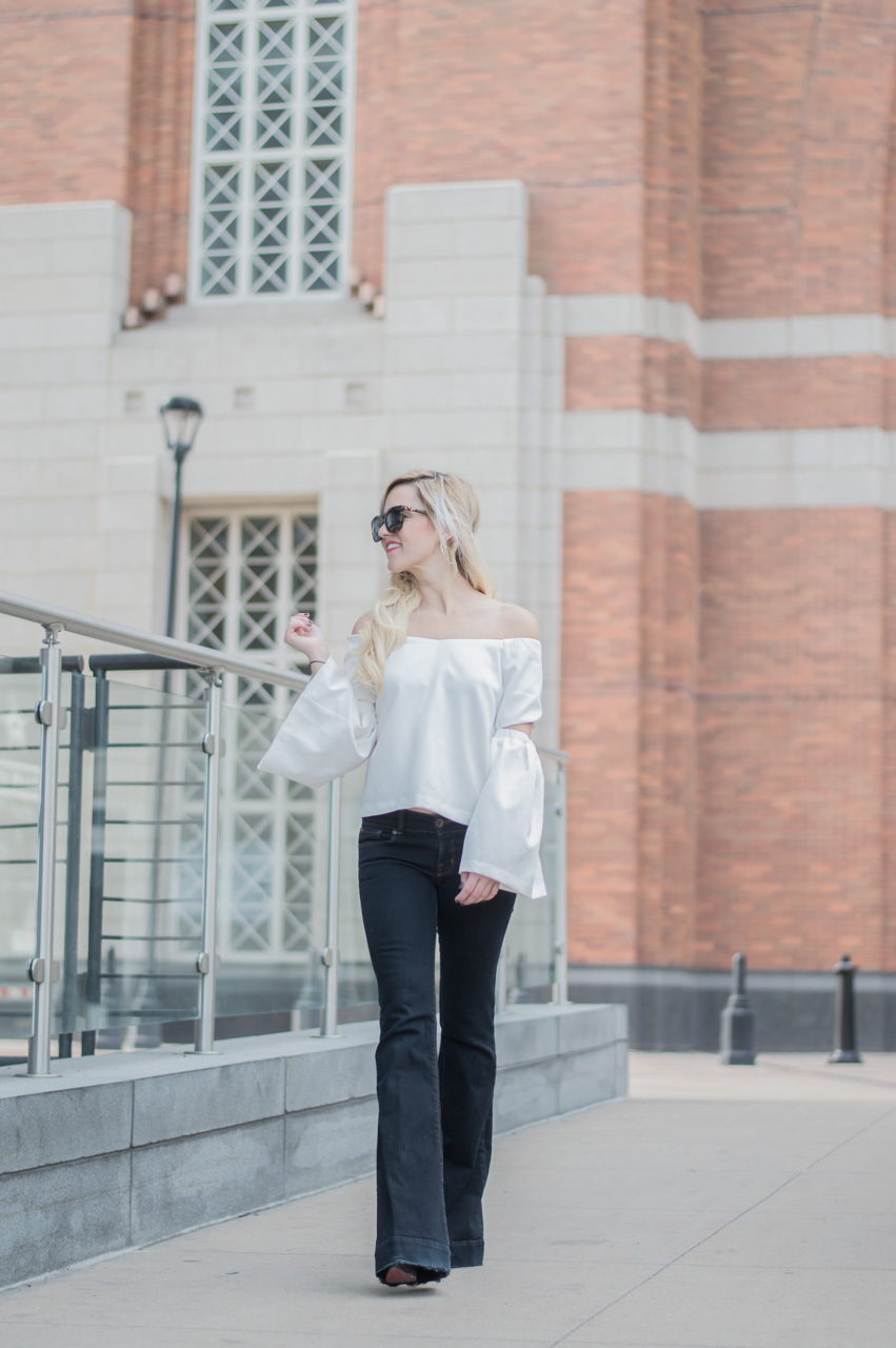 white-flared-sleeve-top