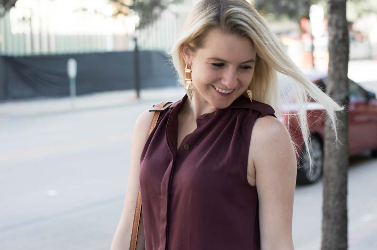 Michael Stars burgundy top