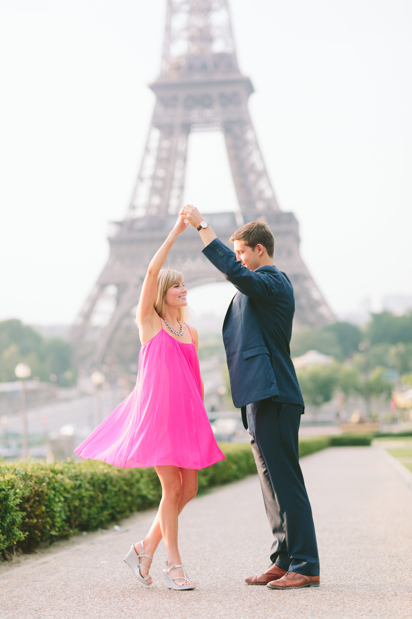 French Grey Eiffel Tower Twirling Photography
