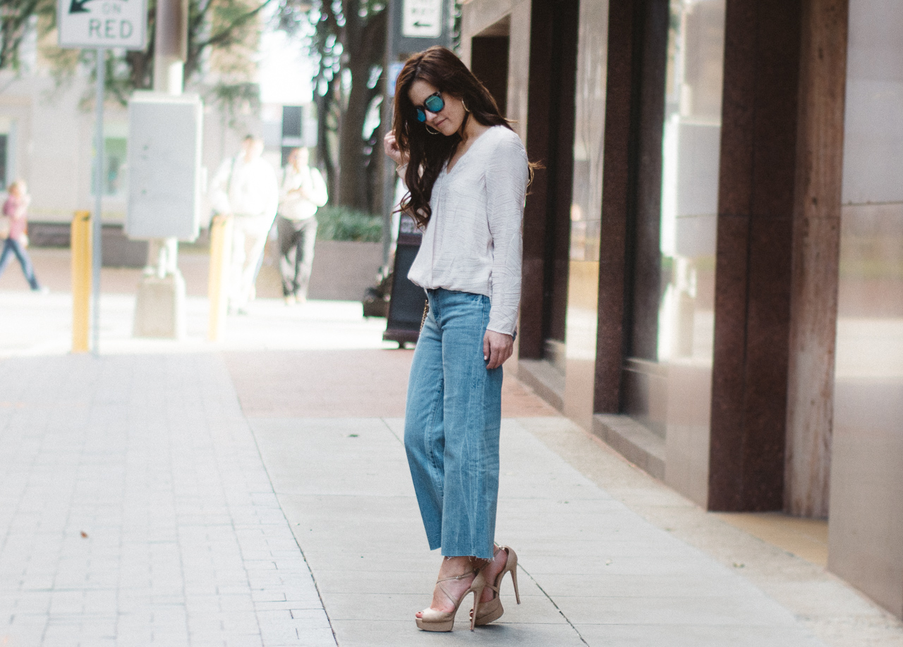Raw Hem Cropped Denim