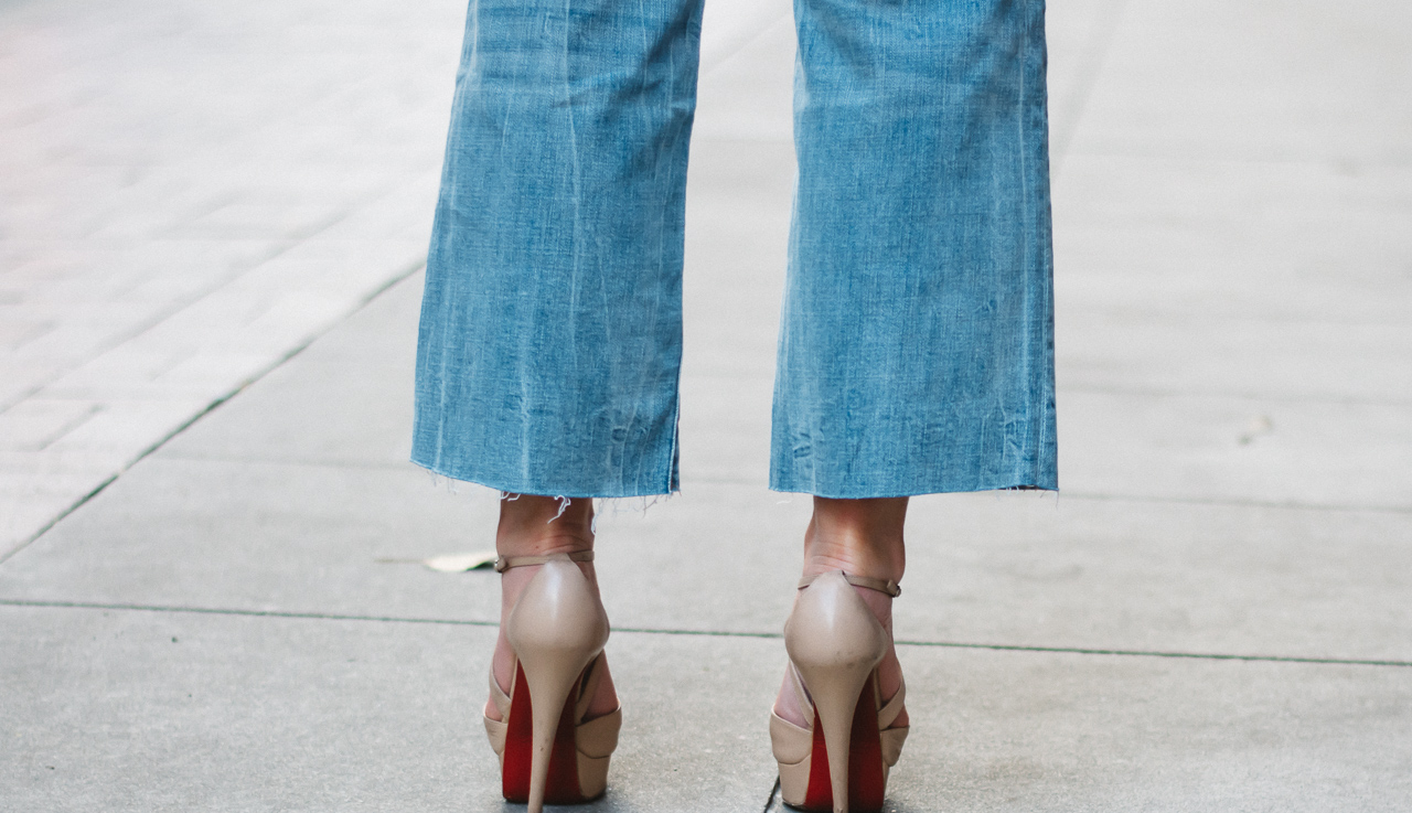 Raw Hem Denim Christian Louboutin