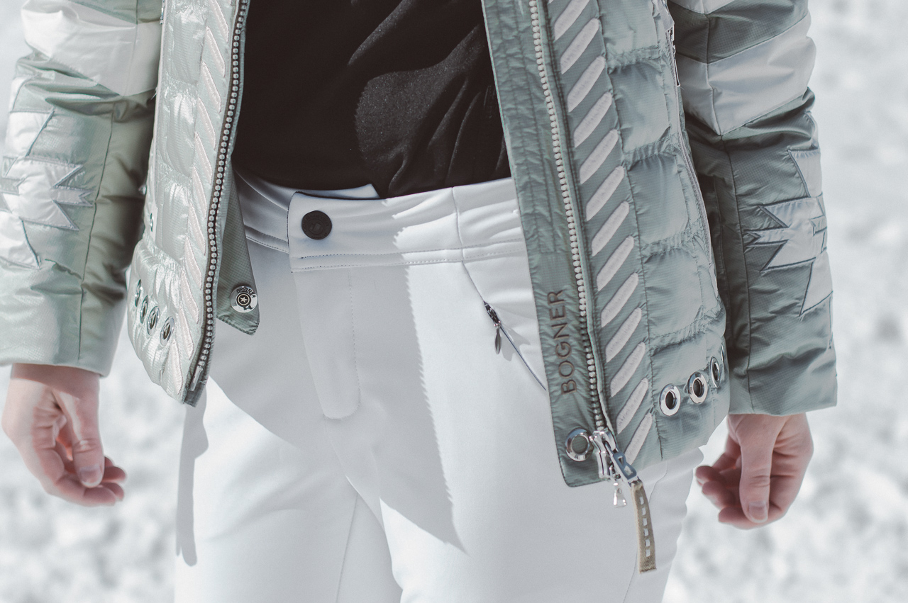 white tight ski pants 