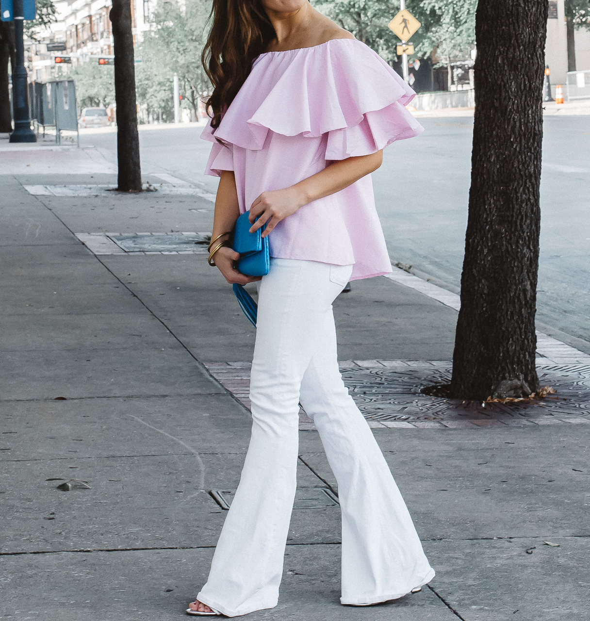 pink and white outfit