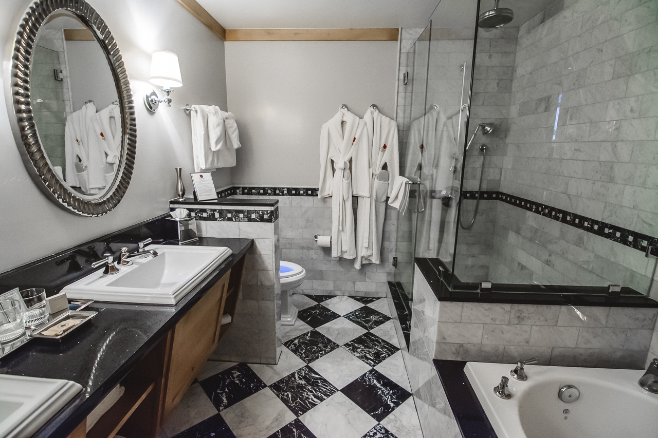 The Landing Resort Tahoe heated bathroom