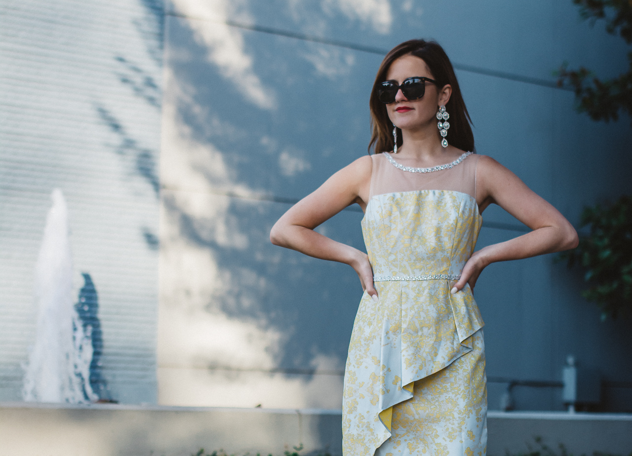 Adrianna Pappel Cascade Cocktail Dress