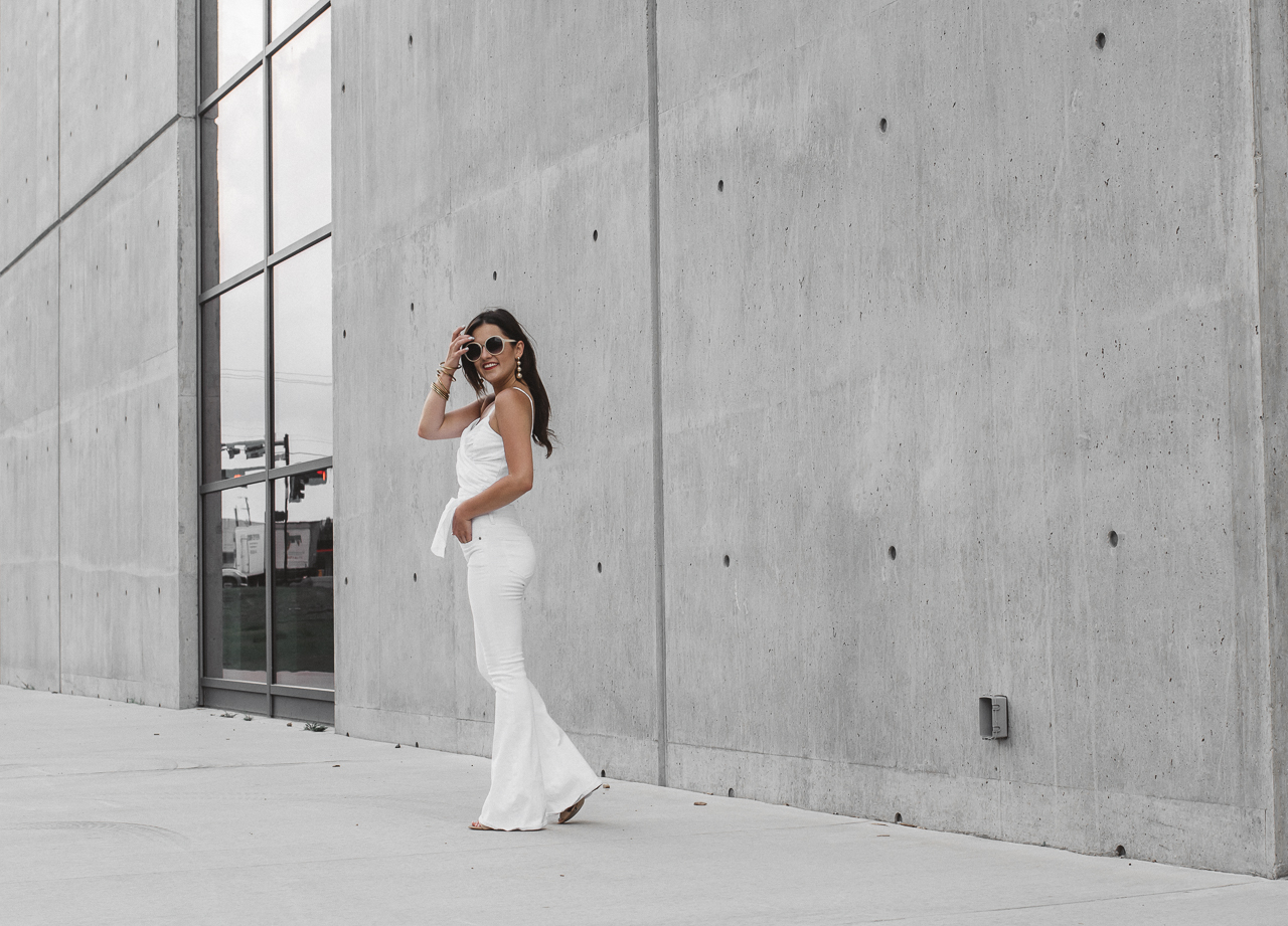 White Crop Top White Flared Jeans (11 of 23)