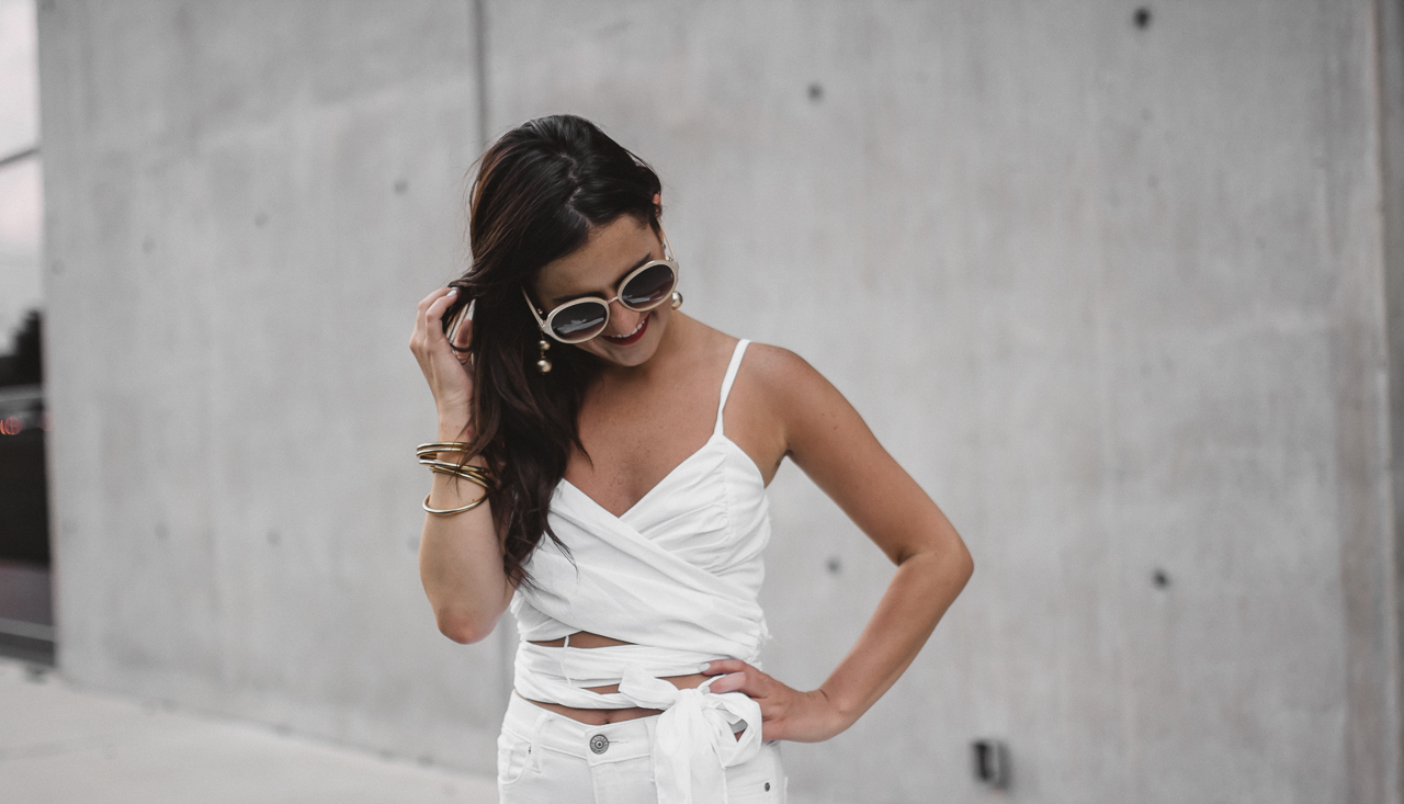 White Crop Top White Flared Jeans (18 of 23)