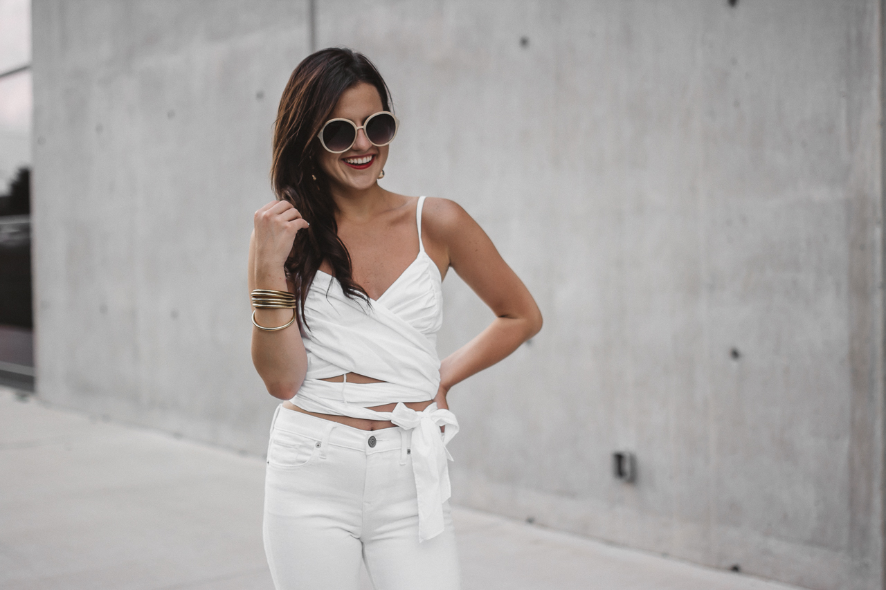 White Crop Top White Flared Jeans (20 of 23)
