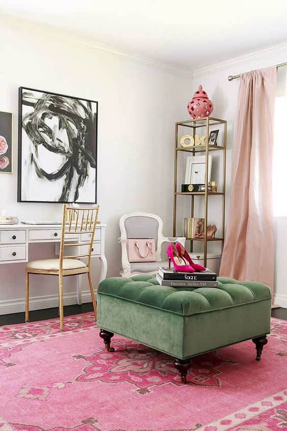 Pink Cloffice Blogger Closet Office