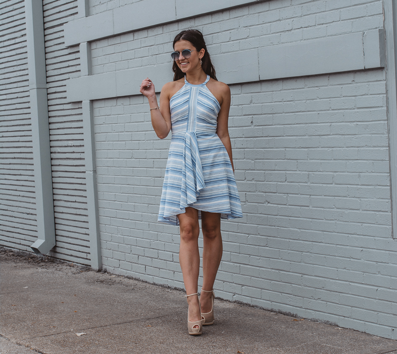 Amanda Uprichard Blue Striped Dress-12