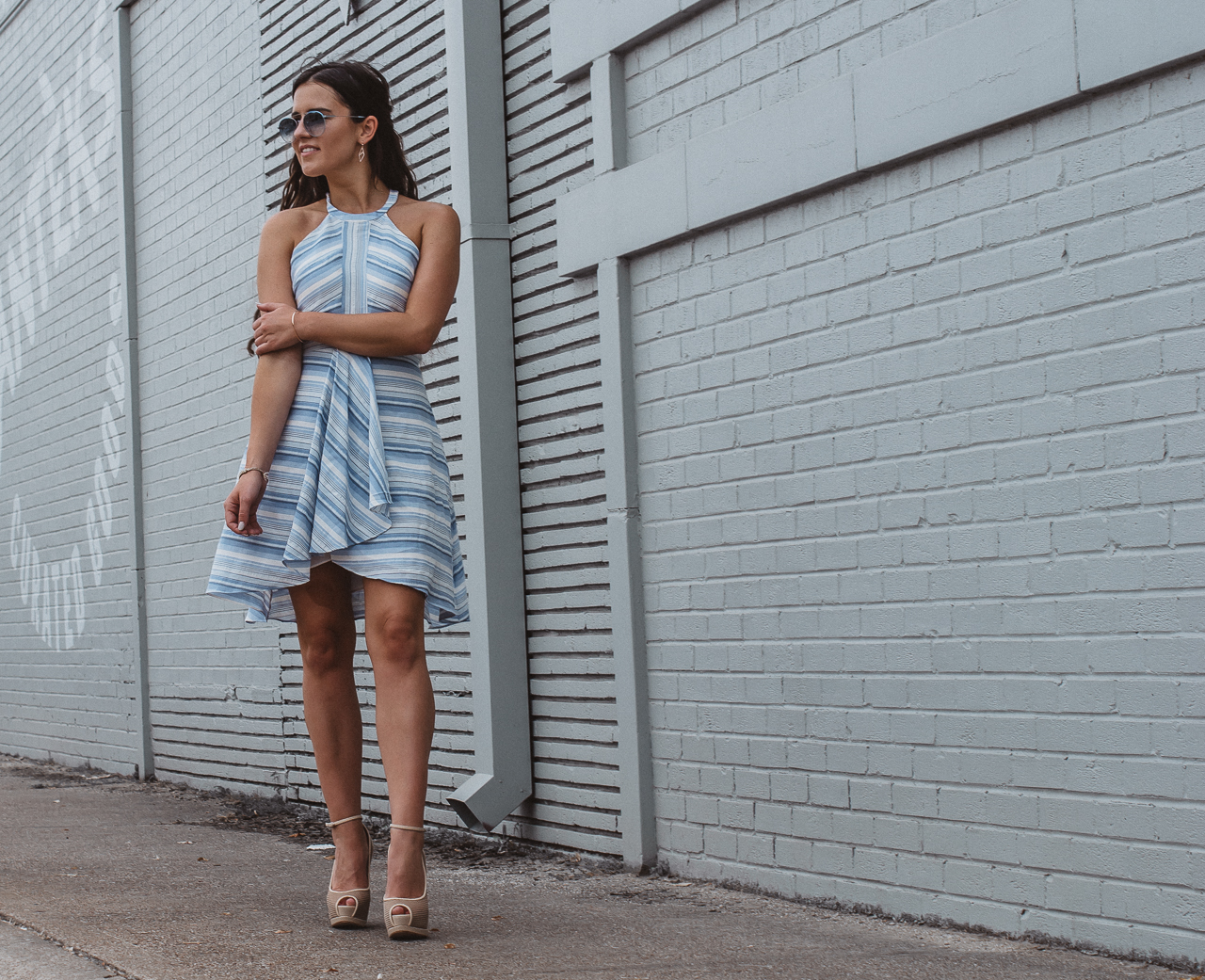 Amanda Uprichard Blue Striped Dress-16