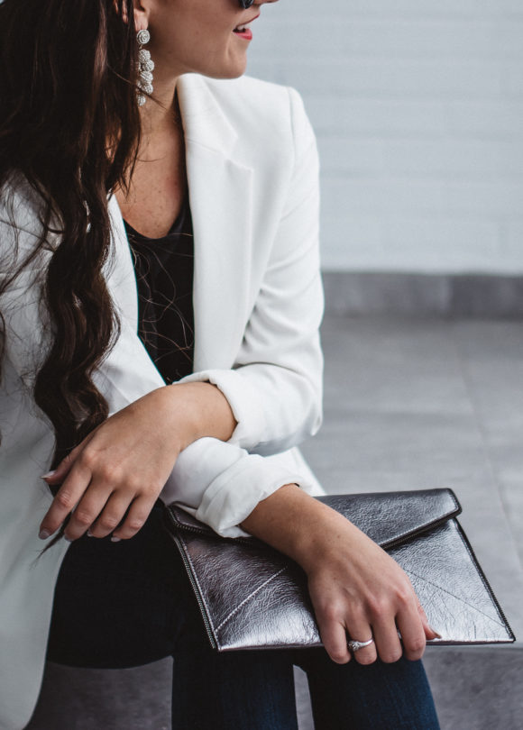 Rebecca Minkoff Silver Clutch