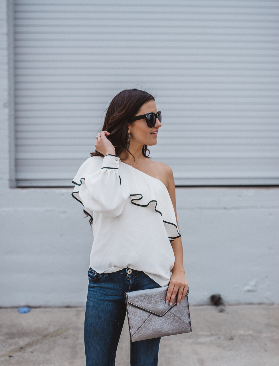 Amanda Uprichard One Sleeve Blouse-10