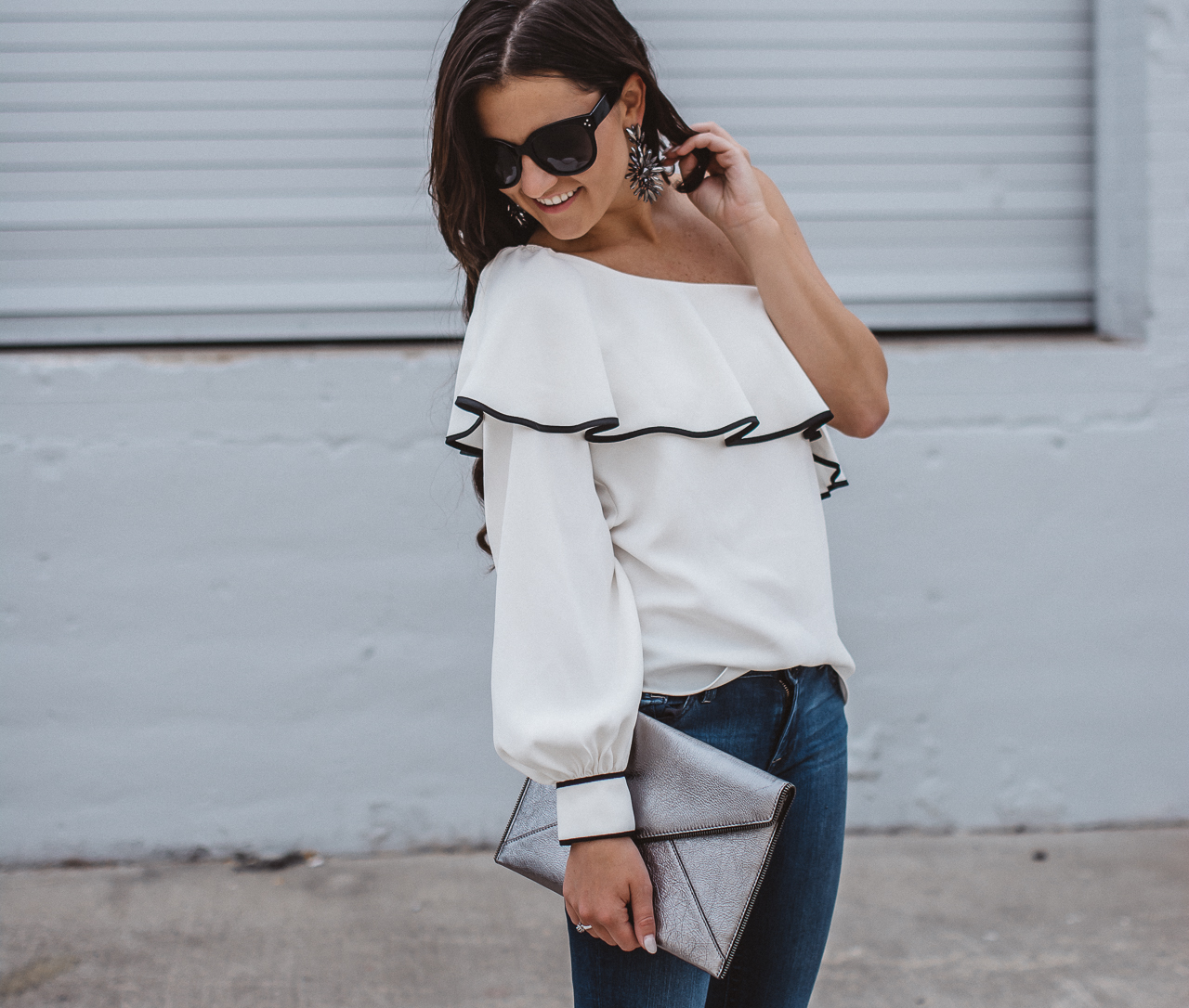 Amanda Uprichard One Sleeve Blouse-15