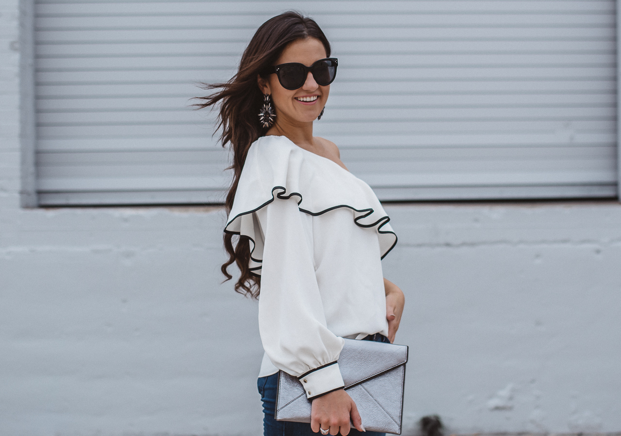 Amanda Uprichard One Sleeve Blouse-19