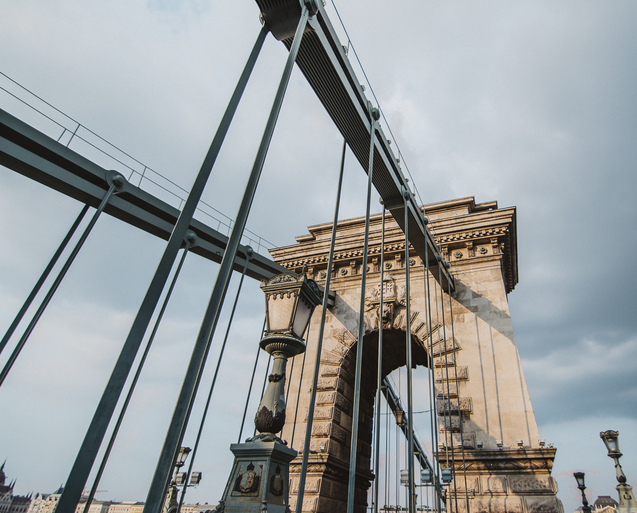 Chain Bridge Budapest Buda vs Pest