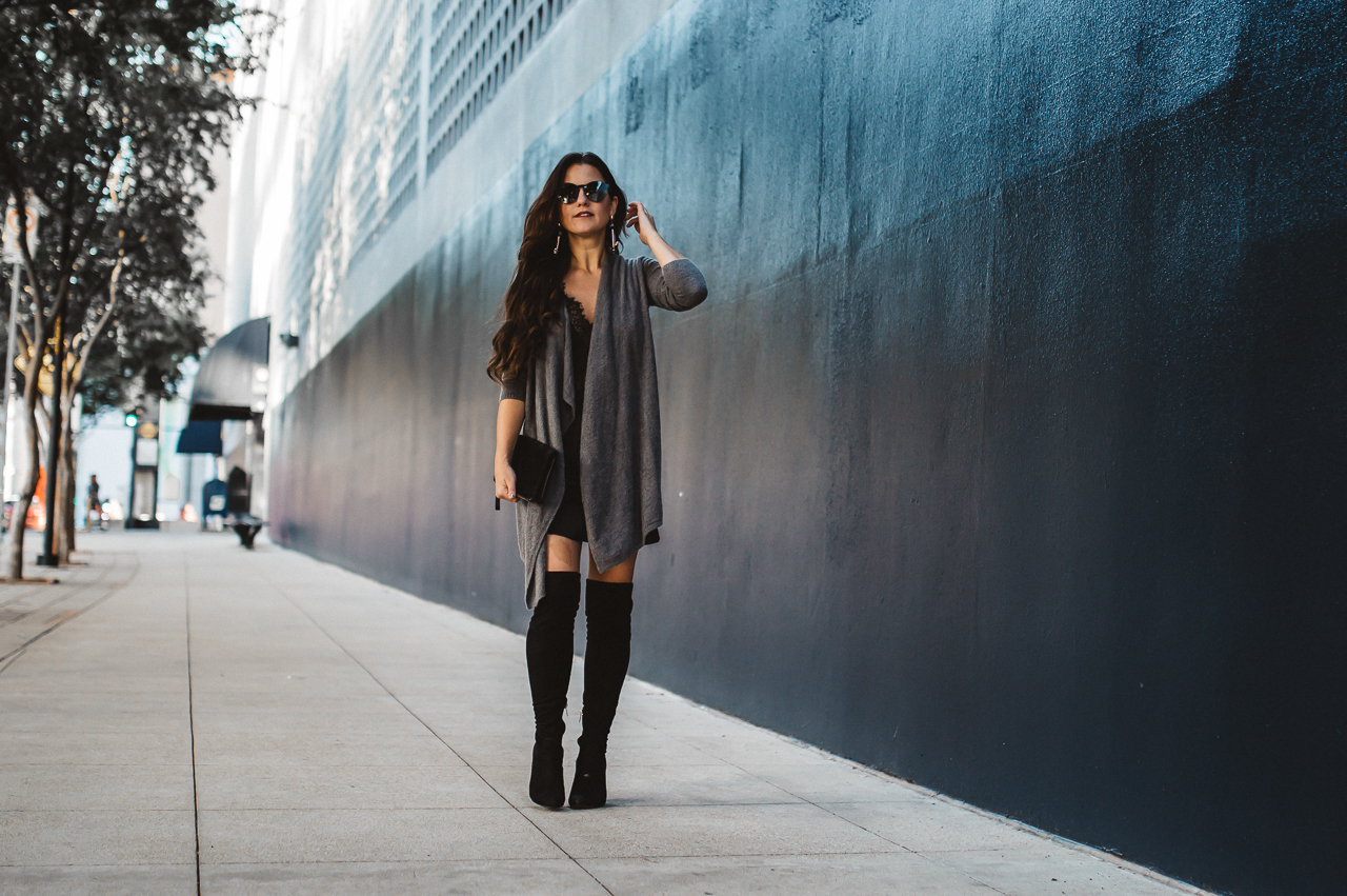 Lingerie Slip Dress With Sweater-5