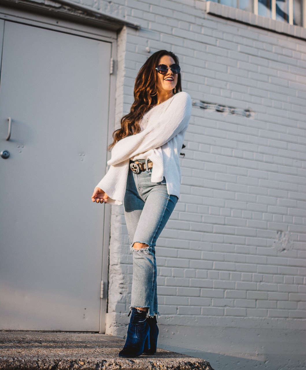 Mother Distressed Crop Denim