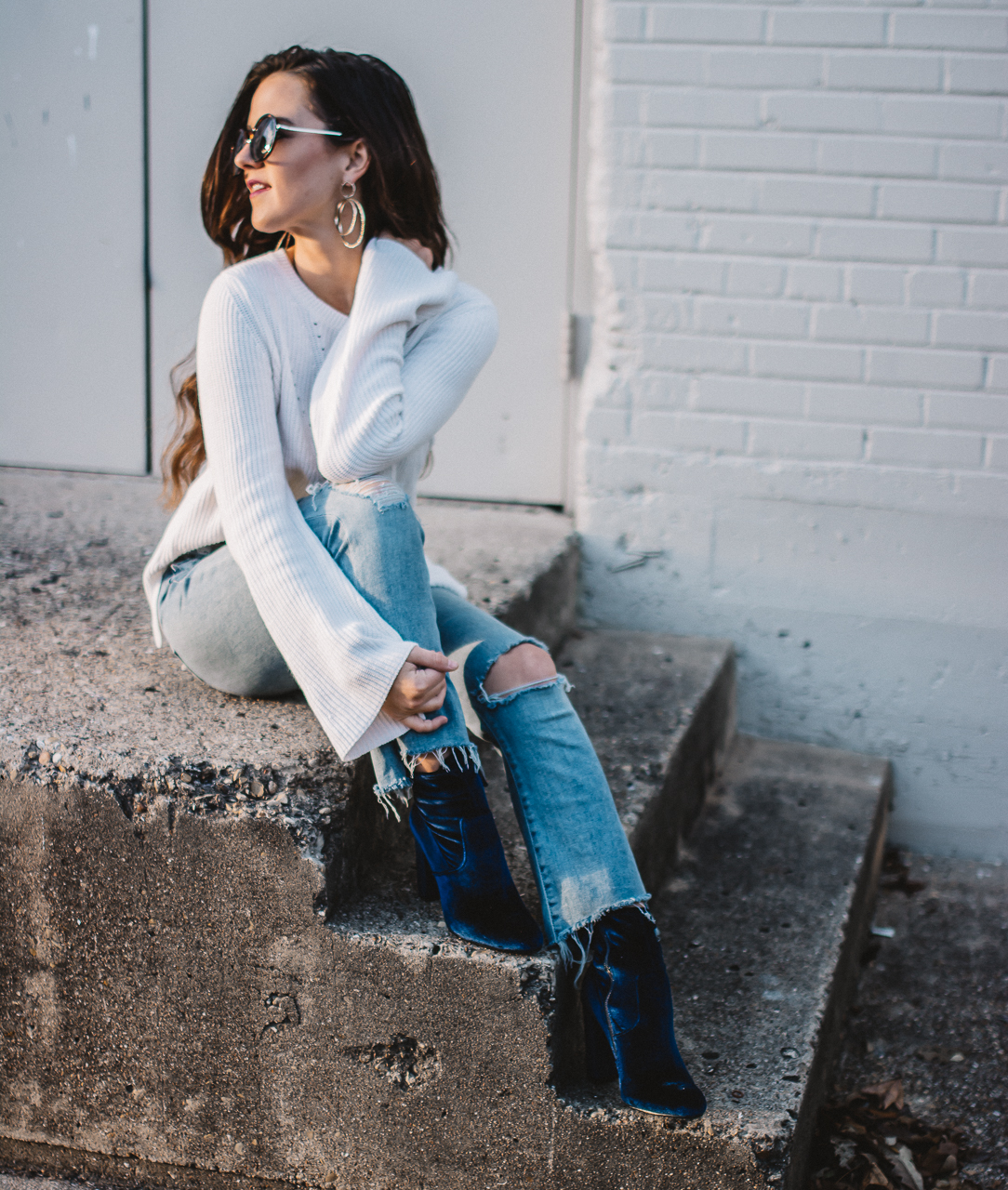 Velvet Booties Outfit