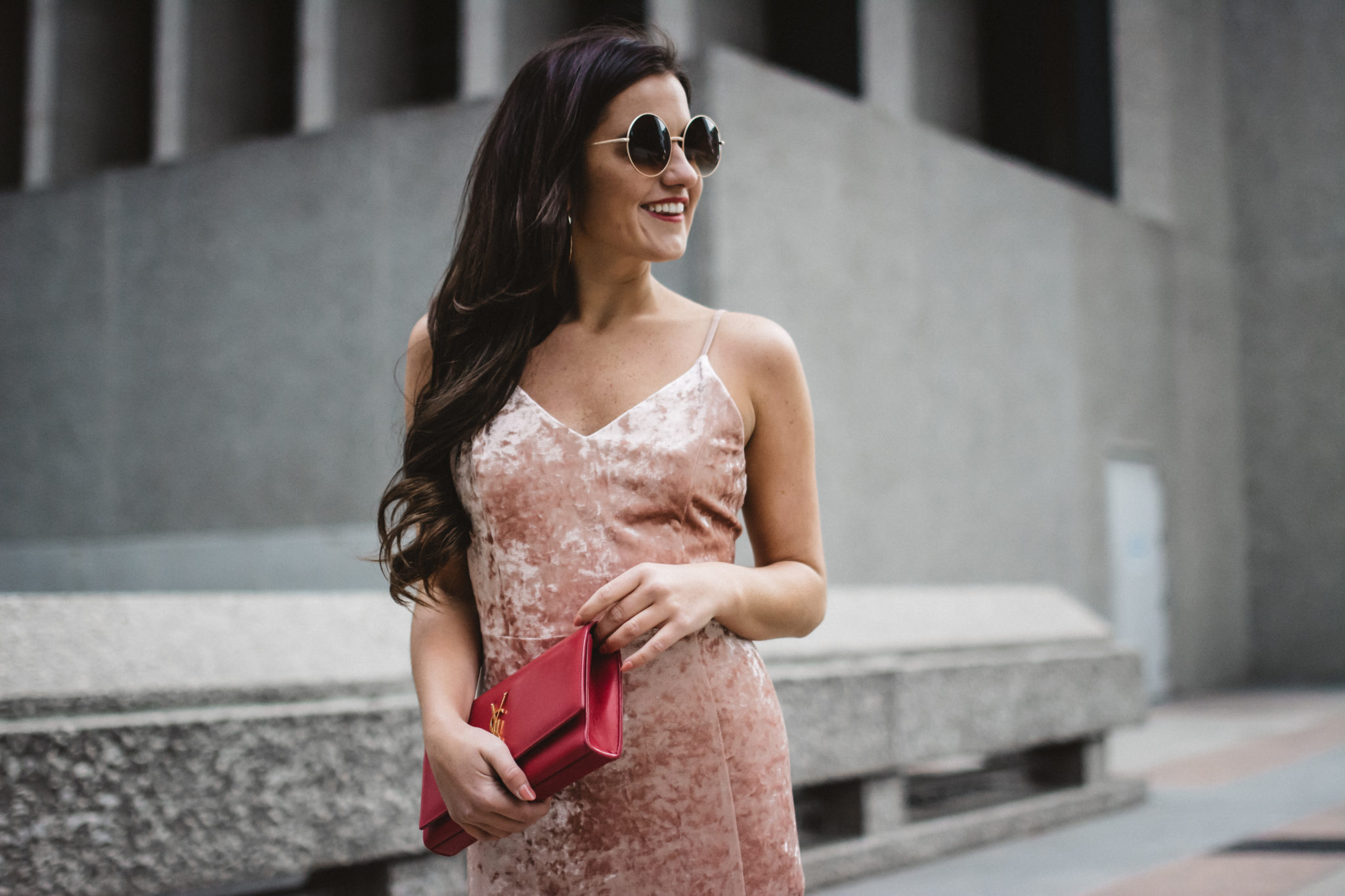 velvet midi dress