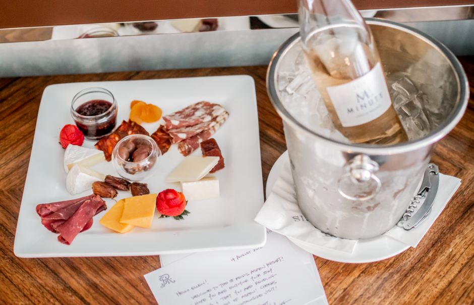 St Regis Aspen wine and cheese