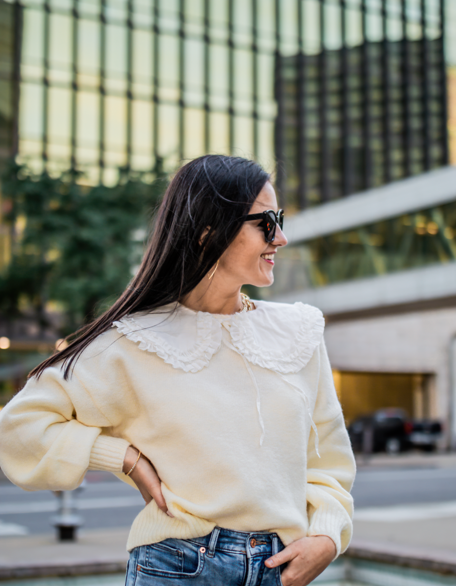 asos collar sweater