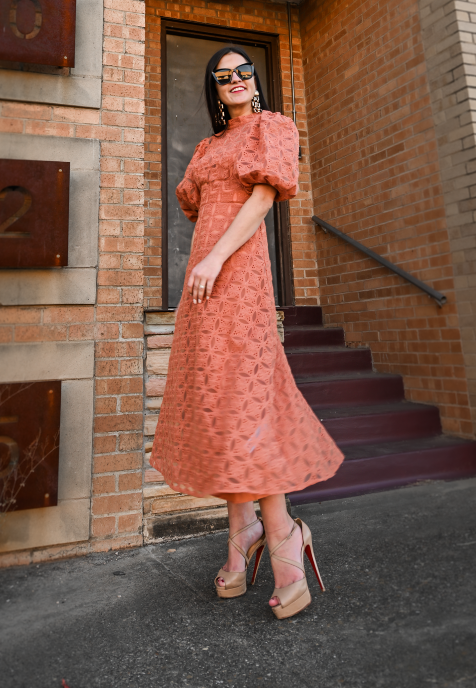 puff sleeve church dress