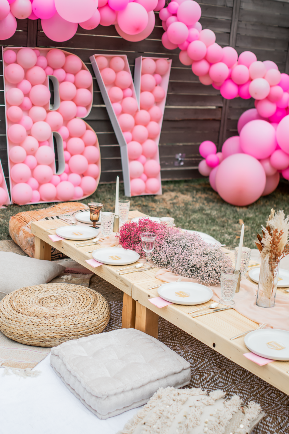 boho baby shower balloons