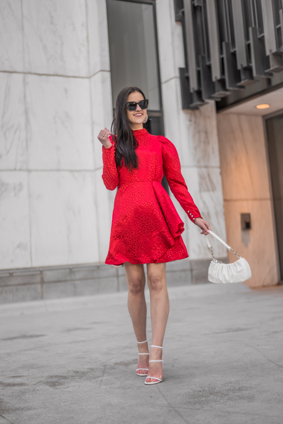 flirty red date night dress