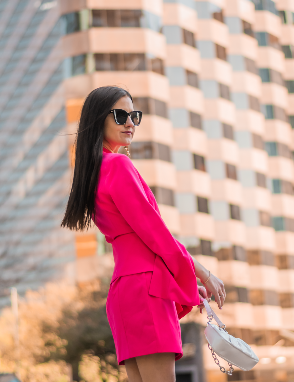 asos pink blazer dress