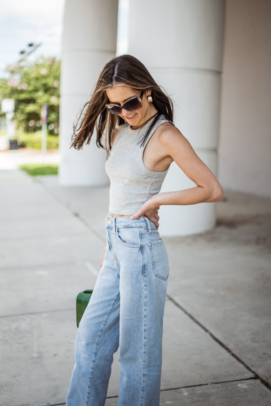wide leg jeans outfit fall