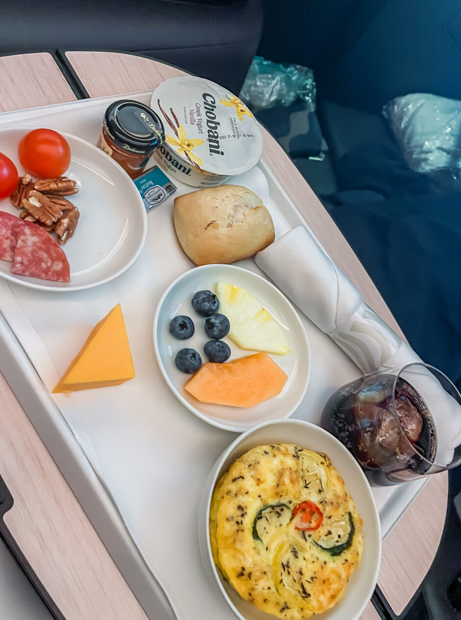 Finnair Business Class Breakfast